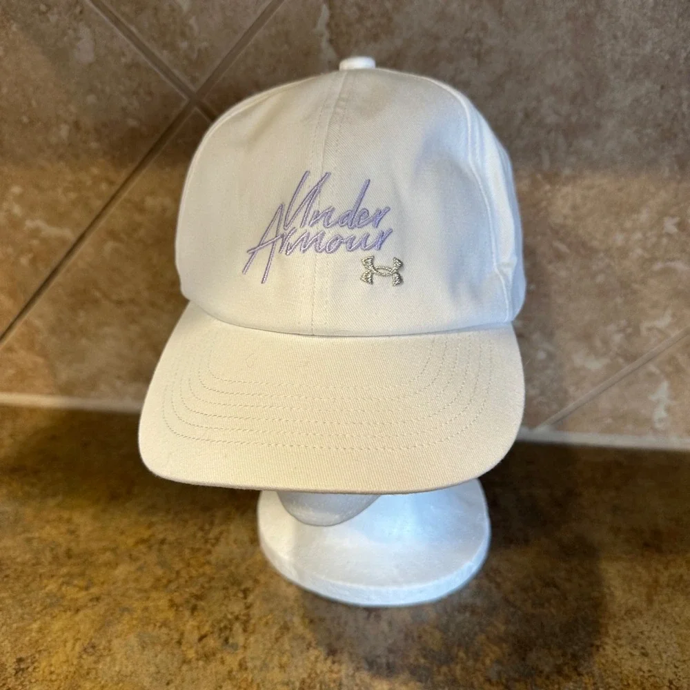 Under Armour Women's Hat Adjustable Strapback‎ UA Free Fit White Casual Cap NEW